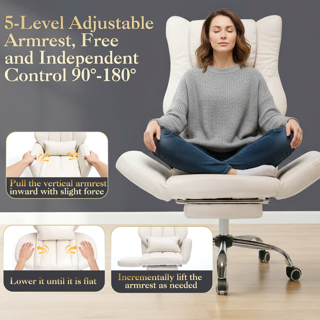 FORVEOLUX High Back Office Chair with Flip up Arms, Pet Seat